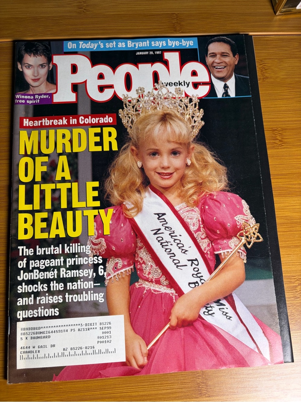 People Magazine with JonBenet Ramsey on Cover- January 1997